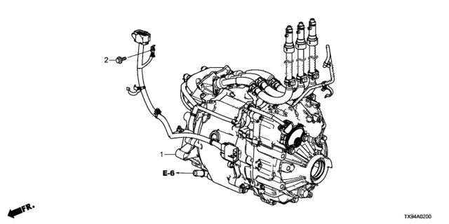 2013 Honda Fit EV 5 Door STD KL 1AT AT Traction Motor Diagram