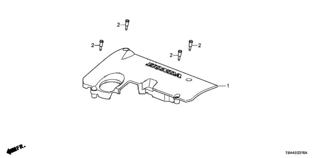 2016 Honda Civic Engine Cover (2.0L) Diagram