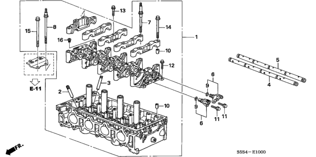 2005 Honda Civic Cylinder Head Diagram