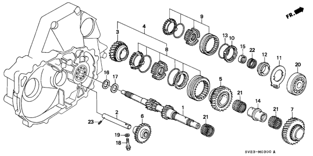 1995 Honda Accord MT Mainshaft Diagram