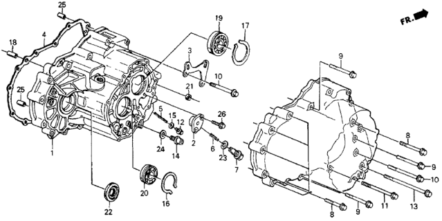 1987 Honda CRX 2 Door DX KA 4AT 4AT Transmission Diagram