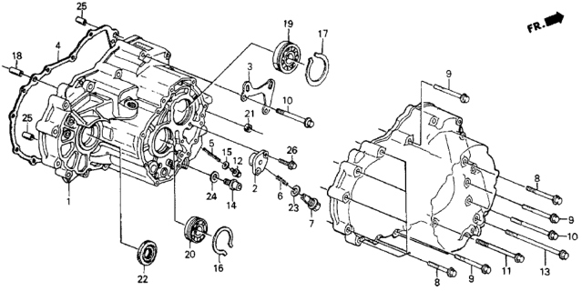 1986 Honda CRX 4AT Transmission Diagram