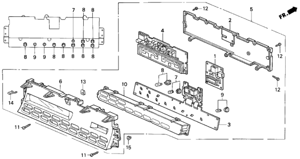 1994 Honda Prelude Case Assy., FR. Diagram for 78166-SS0-A01