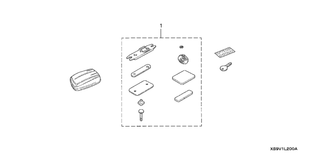 2008 Honda Pilot Roof Box (Short) Diagram