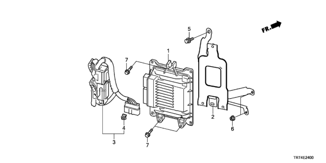 2020 Honda Clarity Fuel Cell MG Powertrain Control Module Diagram