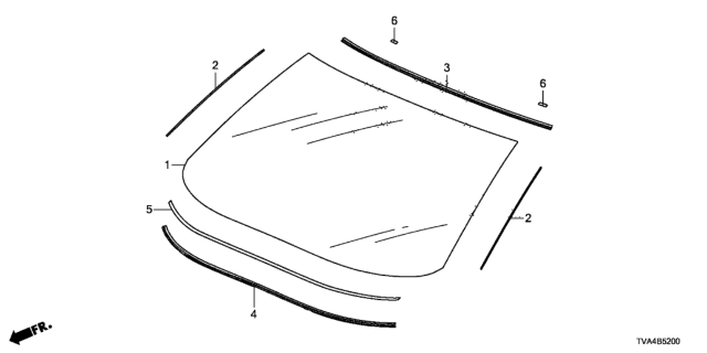 2021 Honda Accord Front Windshield Diagram