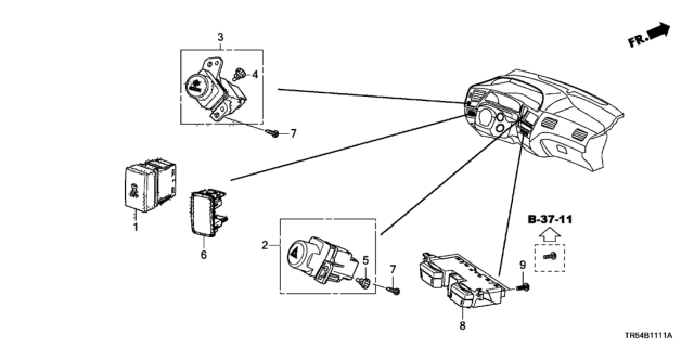 2013 Honda Civic 4 Door GX (NAVIGATION) KA 5AT Switch Diagram