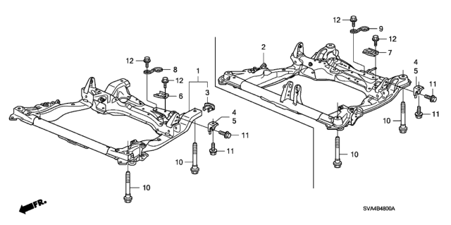 2007 Honda Civic Front Sub Frame Diagram