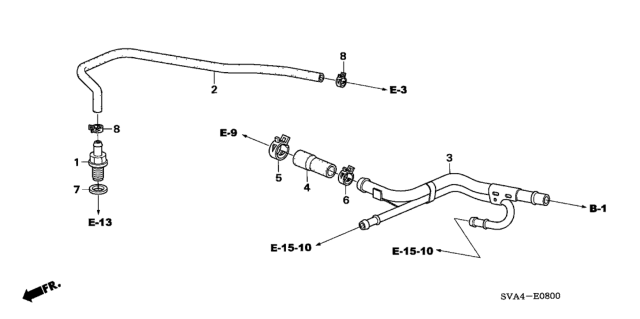 2006 Honda Civic Breather Tube (1.8L) Diagram