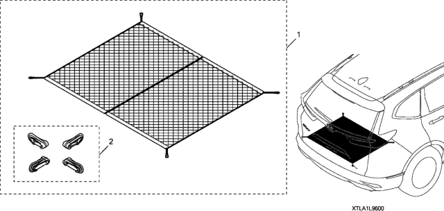 2017 Honda CR-V Cargo Net Diagram