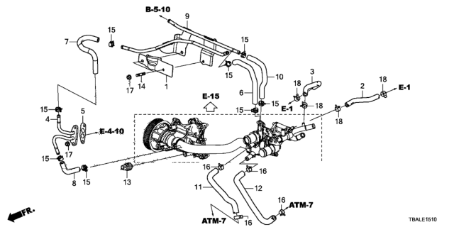 2020 Honda Civic Water Hose Diagram