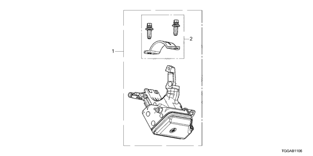 2021 Honda Civic Key Cylinder Components (Smart) Diagram