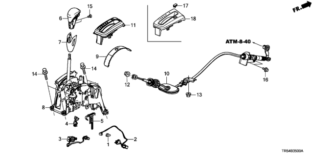 2014 Honda Civic Select Lever Diagram