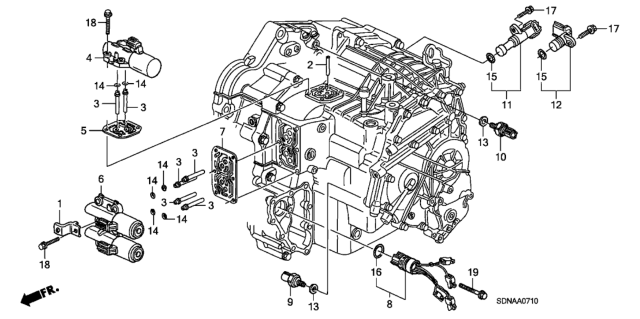2007 Honda Accord 2 Door LX KA 5AT AT Solenoid (L4) Diagram