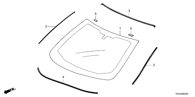 2021 Honda Civic Front Windshield Diagram