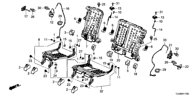 2019 Honda CR-V Frame, R. *NH900L* Diagram for 82136-TLA-A01