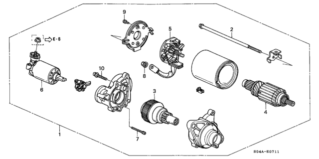 1998 Honda Civic Starter Motor Diagram