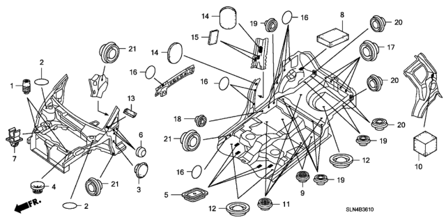 2008 Honda Fit Grommet (Front) Diagram