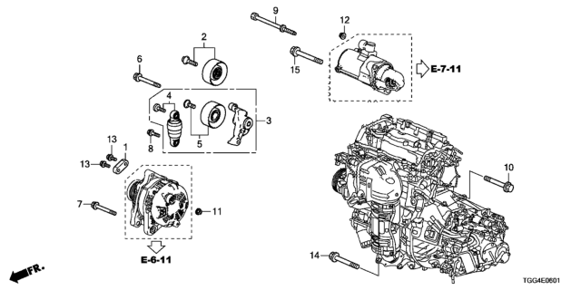 2017 Honda Civic Auto Tensioner Diagram