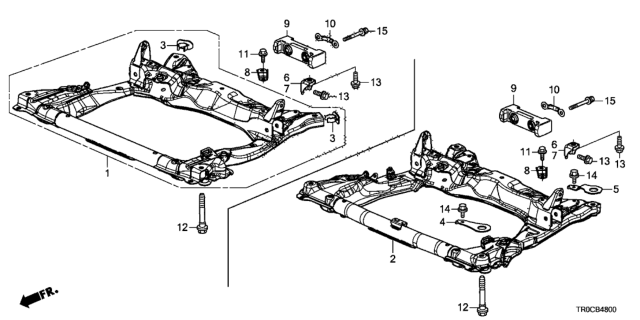 2015 Honda Civic Plate, Dynamic Damper Diagram for 50470-TX6-A00