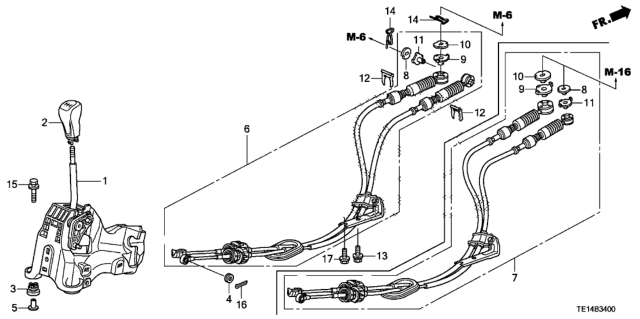 2012 Honda Accord Knob Comp*NH608L* Diagram for 54102-TA0-A02ZB