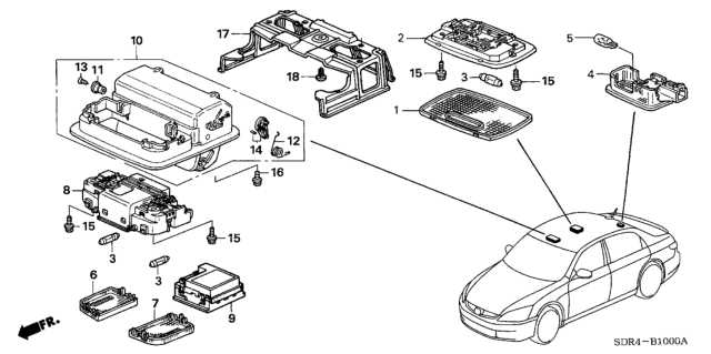 2007 Honda Accord Hybrid Console *NH220L* Diagram for 83250-SDC-A03ZA