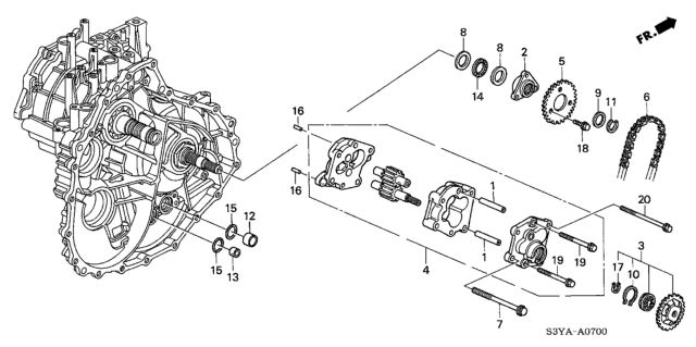 2006 Honda Insight 3 Door DX KA CVT AT Oil Pump Diagram