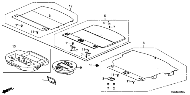 2020 Honda Civic Rear Floor Diagram