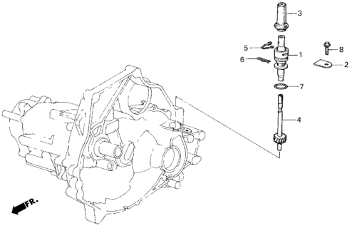 1985 Honda Civic MT Speedometer Gear Diagram