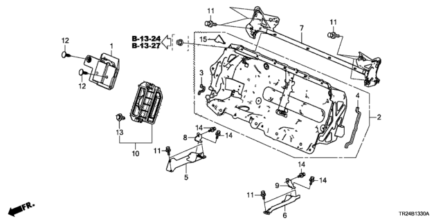 2014 Honda Civic Frame, Ipu Diagram for 1B870-RW0-A00