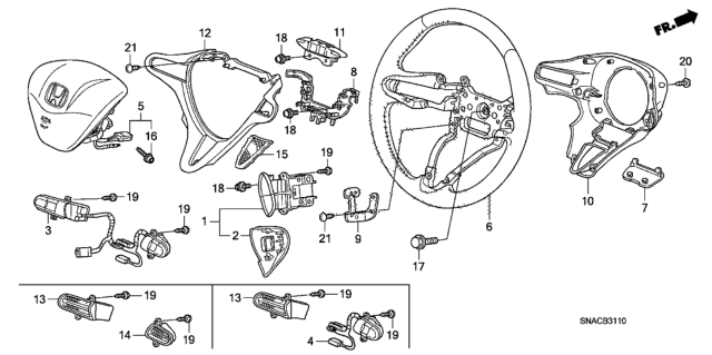 2011 Honda Civic Cover, Body (Graphite Black) Diagram for 78518-SVA-A61ZA