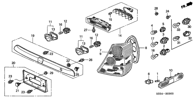 2005 Honda Civic Gasket Diagram for 34103-S60-003