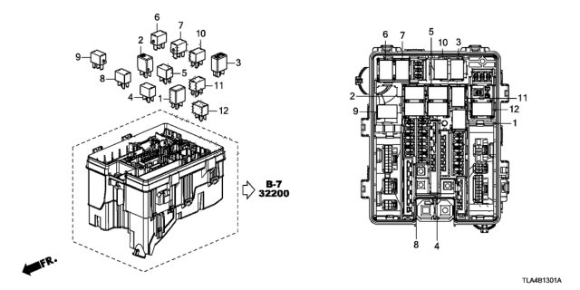 2019 Honda CR-V Control Unit (Engine Room) Diagram 2