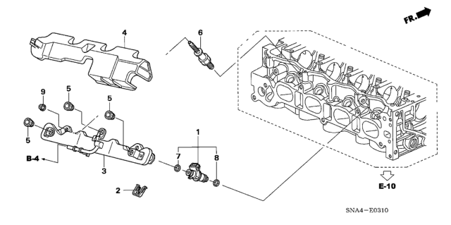 2008 Honda Civic Pipe, Fuel Diagram for 16620-RNA-A01