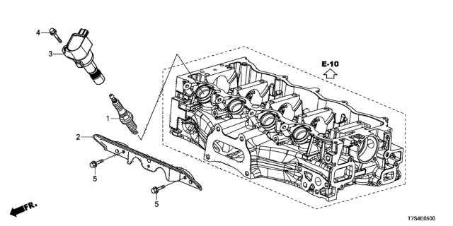2019 Honda HR-V Spark Plug (Dxu22Hcrd11S) (Denso) Diagram for 12290-R1A-A01