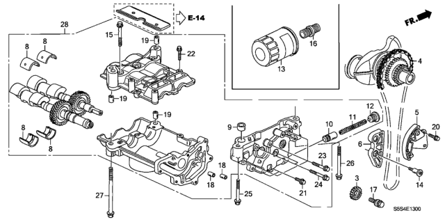 2003 Honda Civic Oil Pump - Oil Strainer Diagram