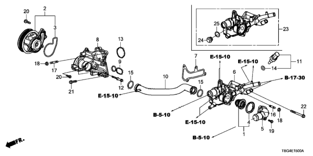 2018 Honda Civic Water Pump Diagram