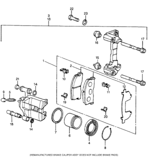 1982 Honda Accord Shim, Brake Pad Diagram for 45228-SA5-671