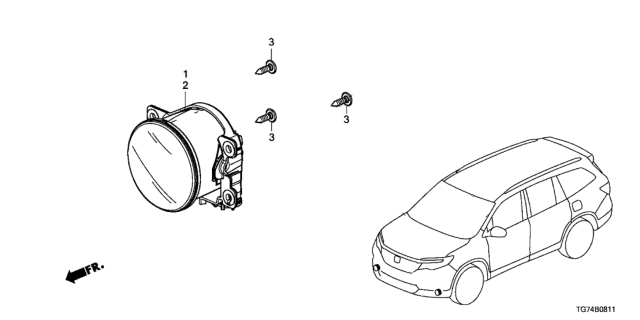 2020 Honda Pilot Foglight Diagram