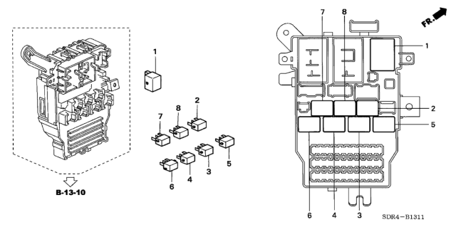 2005 Honda Accord Hybrid 4 Door HYBRID KA 5AT Control Unit (Cabin) Diagram 2