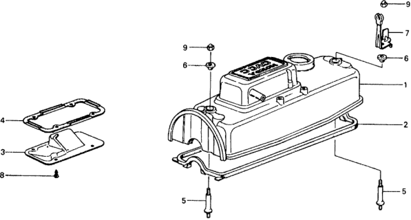 1978 Honda Civic Cylinder Head Cover Diagram