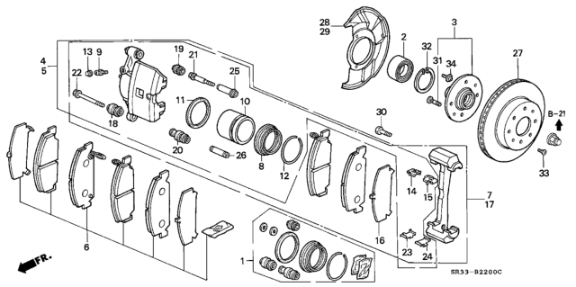 1992 Honda Civic Front Brake Diagram