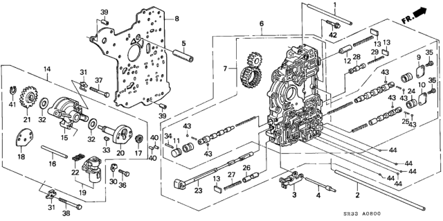 1993 Honda Civic Body Sub-Assembly, Main Valve Diagram for 27105-P24-A01