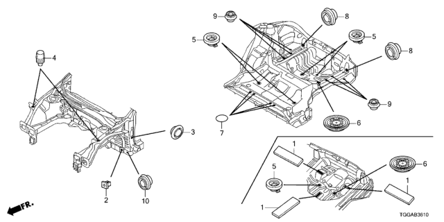 2021 Honda Civic Grommet (Front) Diagram