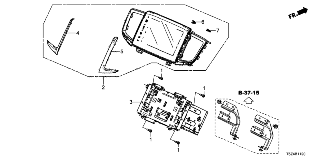 2017 Honda Ridgeline 4 Door BLACK KA 6AT Navigation System Diagram