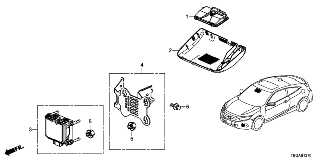 2020 Honda Civic SET Diagram for 36163-TBH-A21