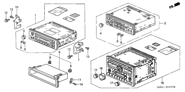 2001 Honda Odyssey 5 Door EX (NAVIGATION) KA 4AT Auto Radio Diagram