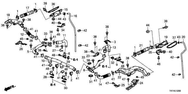 2018 Honda Clarity Fuel Cell 4 Door D (CLARITY NMC) KA 1AT H2 Ventilation Pipe Diagram