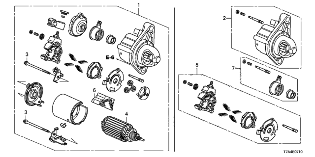 2020 Honda HR-V Starter Motor (Mitsuba) Diagram