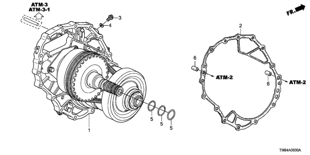 2013 Honda Insight Plate Assy., Intermediate Diagram for 21300-RBL-G10